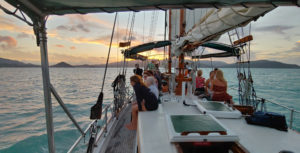 Sunset cruise at Airlie Beach