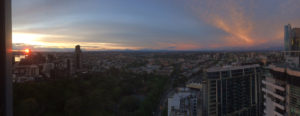 Melbourne sunset from the 27th floor