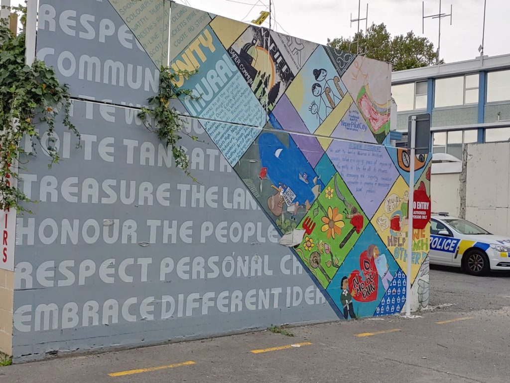 mural at the Napier police station
